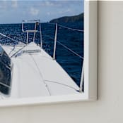 "Waves Crashing Over Me" - Art Print in Deep Sea by Hannah Graham - Frame Close-up