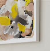 "School Day Abstract" - Art Print in Schoolbus yellow by Erika Firm - Frame Close-up