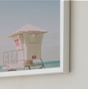 "Laguna Beach #1" - Art Print in Blue Blush by Shannon Howard - Frame Close-up