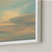 "Peaceful Presence" - Art Print in sea foam green by Debra Butler - Frame Close-up