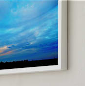 "Look at the sky!" - Art Print in Blue with gold by NSMARK - Frame Close-up