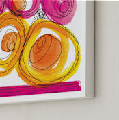 "Whirlpools" - Art Print in Fuchsia by Emine Ortega - Frame Close-up
