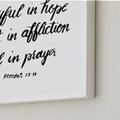 "Be joyful in hope" - Art Print in black by Ramoncita - aticnomar - Frame Close-up
