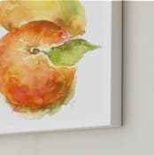 "Ranch Apples" - Art Print in Red Orange by Joseph Weber - Frame Close-up