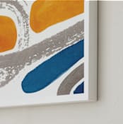 "Sun in Rotation" - Art Print in Mango Orange by Deborah Velasquez - Frame Close-up