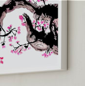 "Pink Bloom" - Art Print in Pink Bloom by Stuart Heir - Frame Close-up