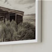 "Buildings of Bodie, CA :: II" - Art Print in Pewter by Kellie Medivitz - Frame Close-up