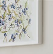 "Wild Berries" - Art Print in Berry Blue by Kirby Lee Smith - Frame Close-up