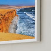 "Playa Roja" - Art Print in Golden Red by Belia Simm - Frame Close-up