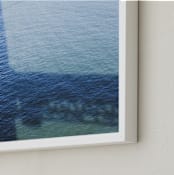 "Golden Gate Shadow" - Art Print in Ocean Blue by Annie Montgomery - Frame Close-up
