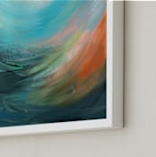 "Inside the Wave" - Art Print in Ocean Blue by Monica Janes Fine Art - Frame Close-up