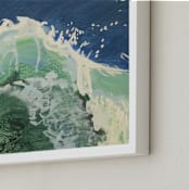 "Slick" - Art Print in Ultramarine Blue by Annie Seaton - Frame Close-up