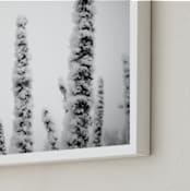 "Snow on top" - Art Print in Winter Grey by Johanna Phillips Huuva - Frame Close-up