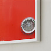 "Ramble In Red" - Art Print in Ramble Red by Sheila Corcoran - Frame Close-up