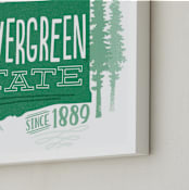 "The Evergreen State" - Art Print in Evergreen by Jessie Steury - Frame Close-up