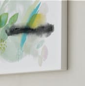 "Rice Field" - Art Print in moss green by Erika Firm - Frame Close-up