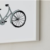 "Classic Ride" - Art Print in Mint by TM Stationery - Frame Close-up