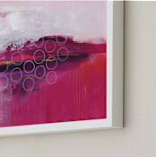 "Wide Awake" - Art Print in Purple and Pink by Julie Hawkins - Frame Close-up