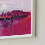 "Wide Awake" - Art Print in Purple and Pink by Julie Hawkins - Frame Close-up