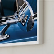 "Turquoise Ride" - Art Print in Brilliant Blue by Donna Rosser - Frame Close-up