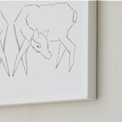 "Sisters" - Art Print in Black and White by Michelle Waldie - Frame Close-up