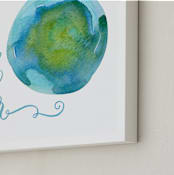 "World is Your Oyster" - Art Print in Sea by Laura Bolter - Frame Close-up