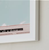 "It Was All A Dream" - Art Print in Sky Blue by Heather Loriece - Frame Close-up