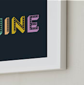"Shine in Lights" - Art Print in Deep Sea by Rebecca Humphreys - Frame Close-up