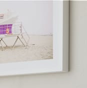 "Purple Beach Tower" - Art Print in Pastel Purple by Bree Madden - Frame Close-up
