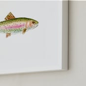 "On the Fly 1" - Art Print in Olive Green by Stacey Brod - Frame Close-up