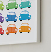 "Rainbow Bugs" - Art Print in Rainbow by Jessie Steury - Frame Close-up