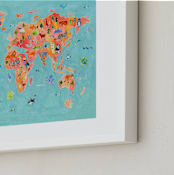 "Welcome to the World!" - Art Print in Multi colored by Jessica June Avrutin - Frame Close-up