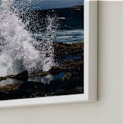 "Freeze Frame" - Art Print in Navy Blue by Mike Sunu - Frame Close-up