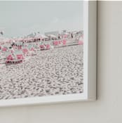 "Miami Pink Beach" - Art Print in Millennial Pink by Heather Loriece - Frame Close-up