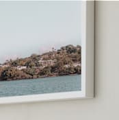 "St. Lucia" - Art Print in Deep Blue by Heather Loriece - Frame Close-up