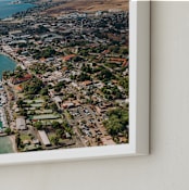 "Aloha Lahaina" - Art Print in Emerald Green by Christian Florin - Frame Close-up