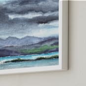 "Cloud Symphony Ring of Kerry Ireland" - Art Print in Stormy Indigo by Eva Marion - Frame Close-up