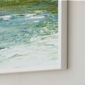 "Roil" - Art Print in aqua by Courtney Crane - Frame Close-up