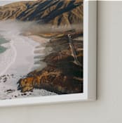 "Highway One" - Art Print in Seafoam Green by Christian Florin - Frame Close-up