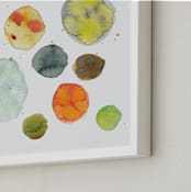 "Fall on the Mind" - Art Print in Rust by Nicole Winn - Frame Close-up