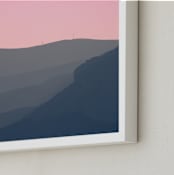 "Mountains of Eilat #1" - Art Print in Sunset Pink by Tal Paz-Fridman - Frame Close-up