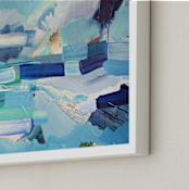 "Deep Sea II" - Art Print in Sky Blue by Cristina Marie - Frame Close-up