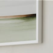 "Green Hillside" - Art Print in green by Little Valley Studio - Frame Close-up