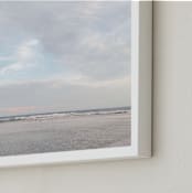 "Gulls on the Gulf" - Art Print in Gulf Blue by Nicole Simms - Frame Close-up