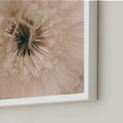 "Dandelion III" - Art Print in Soft Beige by Rasa Puzinaite - Frame Close-up