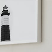 "Big Sable" - Art Print in Lighthouse Black by K.Short - Frame Close-up