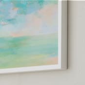 "Aqua Days" - Art Print in Aqua Blue by AlisonJerry - Frame Close-up