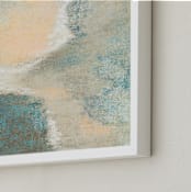 "Aerial Coast" - Art Print in Aquamarine by Shawna Urban - Frame Close-up