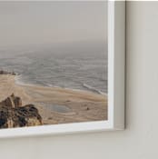 "Cliff" - Art Print in beige by Lena Erysheva - Frame Close-up