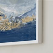 "Vast Sea No. 2" - Art Print in Coastal Blue by Julia Contacessi - Frame Close-up